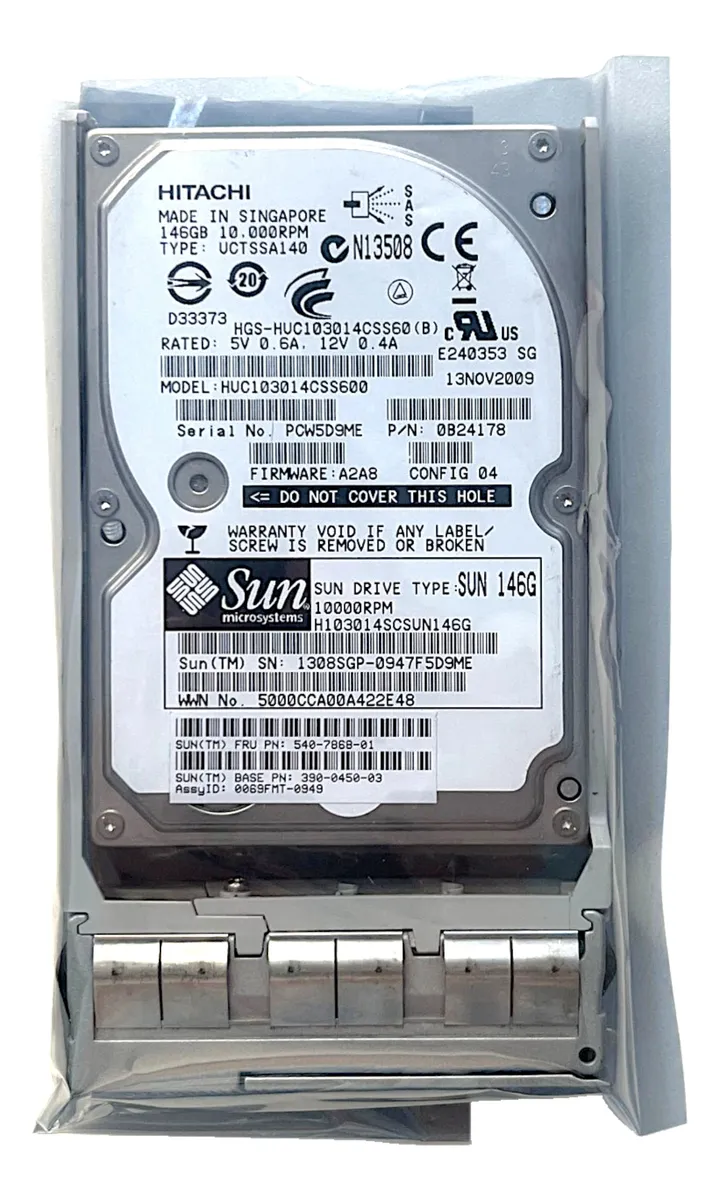 HD SUN 146GB 10K SAS 2,5 6GB 540-7868-01 390-0448-04 390-0450-02 540-7866 - Imagem 3