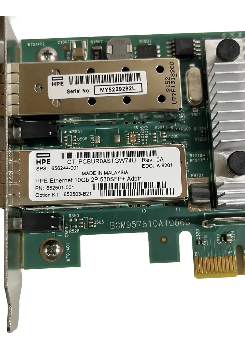 Placa de Rede HP 530SFP 10GB SFP+ 2-Port 656244-001 652503-B21 - Imagem 3