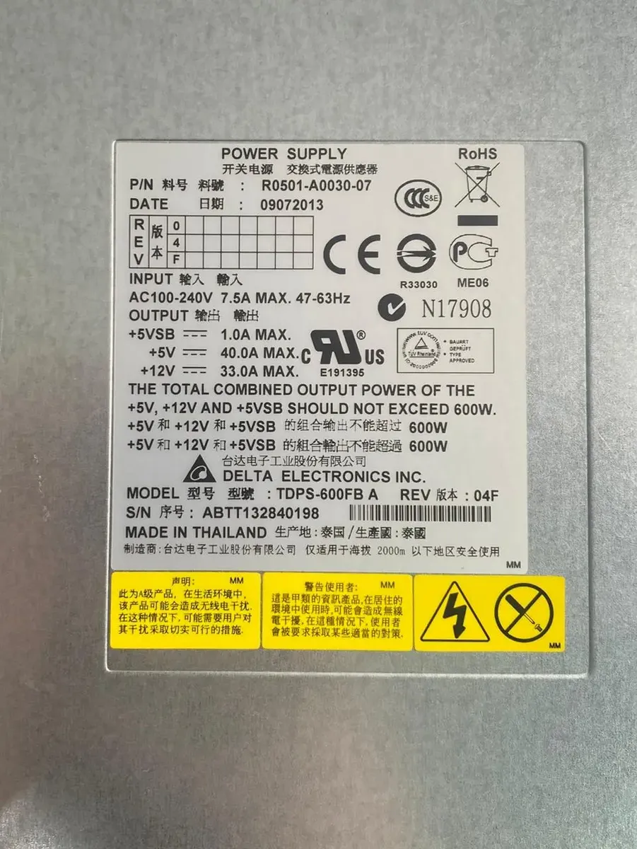 FONTE HITACHI HUS 600W 3285197-A - Imagem 5