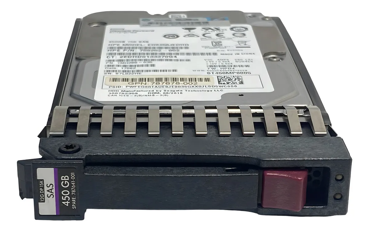 HD HP MSA 450GB 12G SAS 15K 2.5 J9F41A 787641-001 - Imagem 2