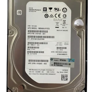 HD HP 8TB 7.2K 12G 3.5 SAS 877682-002 820032-001 819201-B21