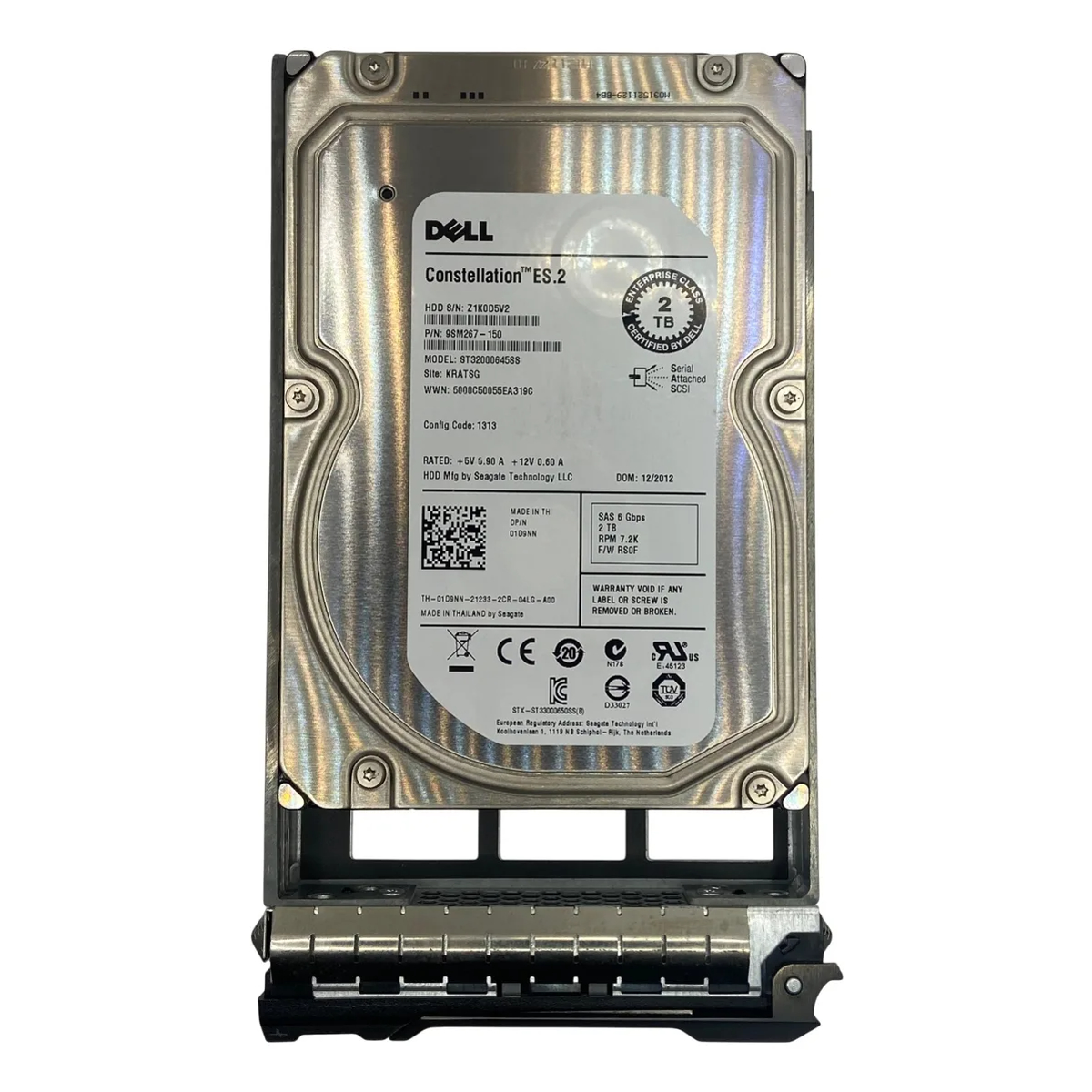HD DELL 2TB 7.2K 3.5 SAS 6GB 01D9NN 1D9NN ST32000645SS