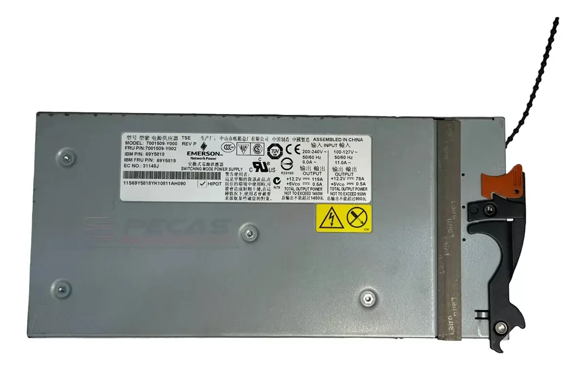 FONTE IBM 1450W PARA BLADECENTER C14 PSU 69Y5818 69Y5819 - Imagem 2