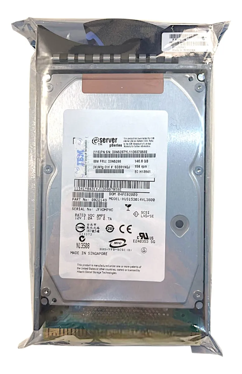 HD IBM 146.8GB 3,5 U320 SCSI PN 03N5285 03N5284 - Imagem 2