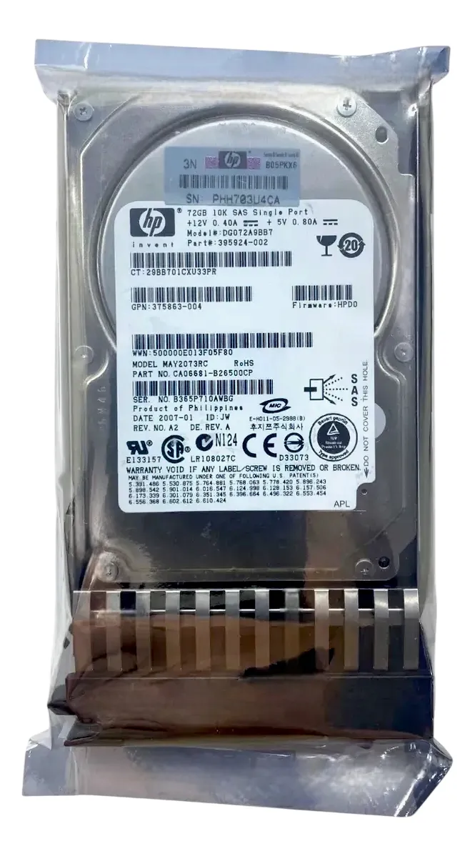HD HP 72GB 10K 2,5 SAS 3GB 376597-001 375863-002 - Imagem 2