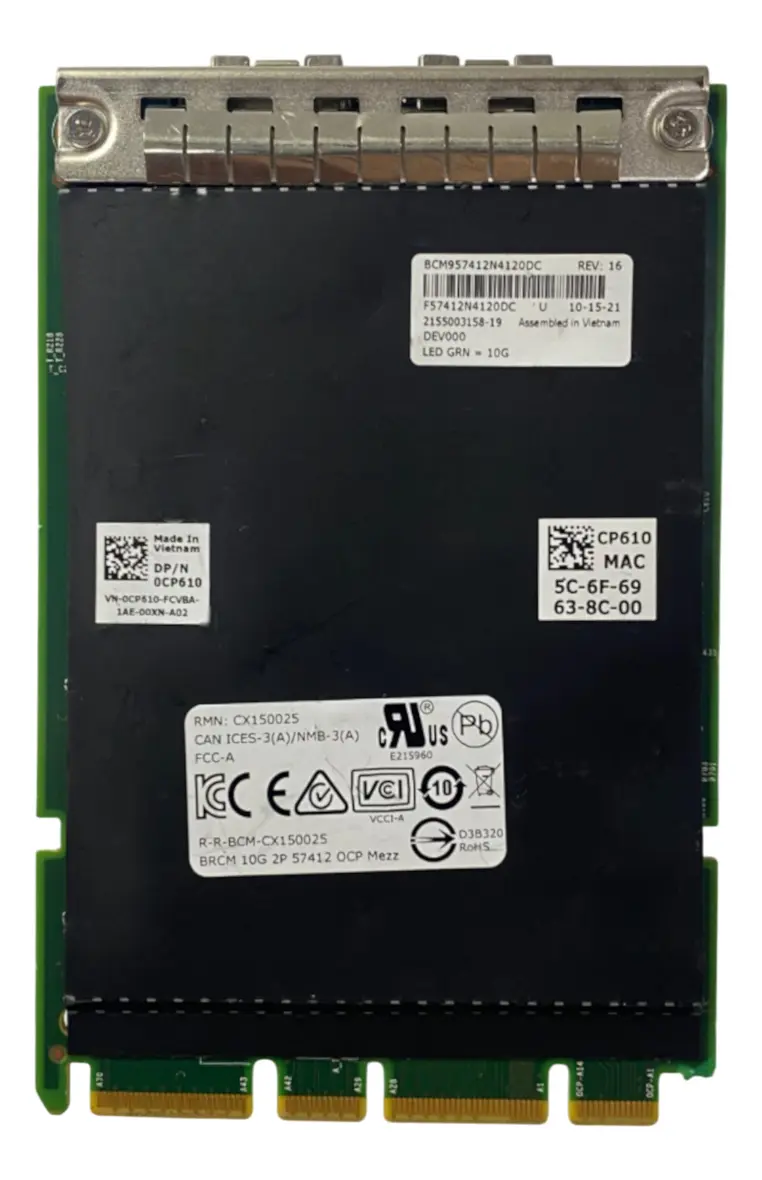 PLACA REDE DELL 57412 10GB SPF 2-Port OCP NIC CP610 0CP610 - Imagem 5