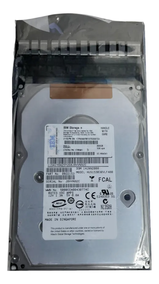 HD IBM 300GB 15K 3,5 4GB FC 17P8398 17P8581 - Imagem 3