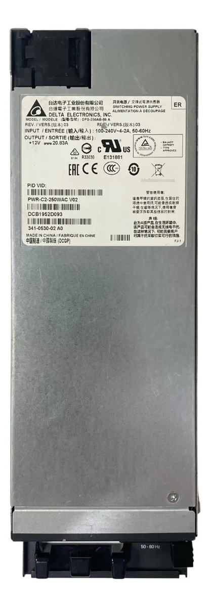 FONTE CISCO 250W C2960XR 3650 PWR-C2-250WAC 341-0530 - Imagem 2