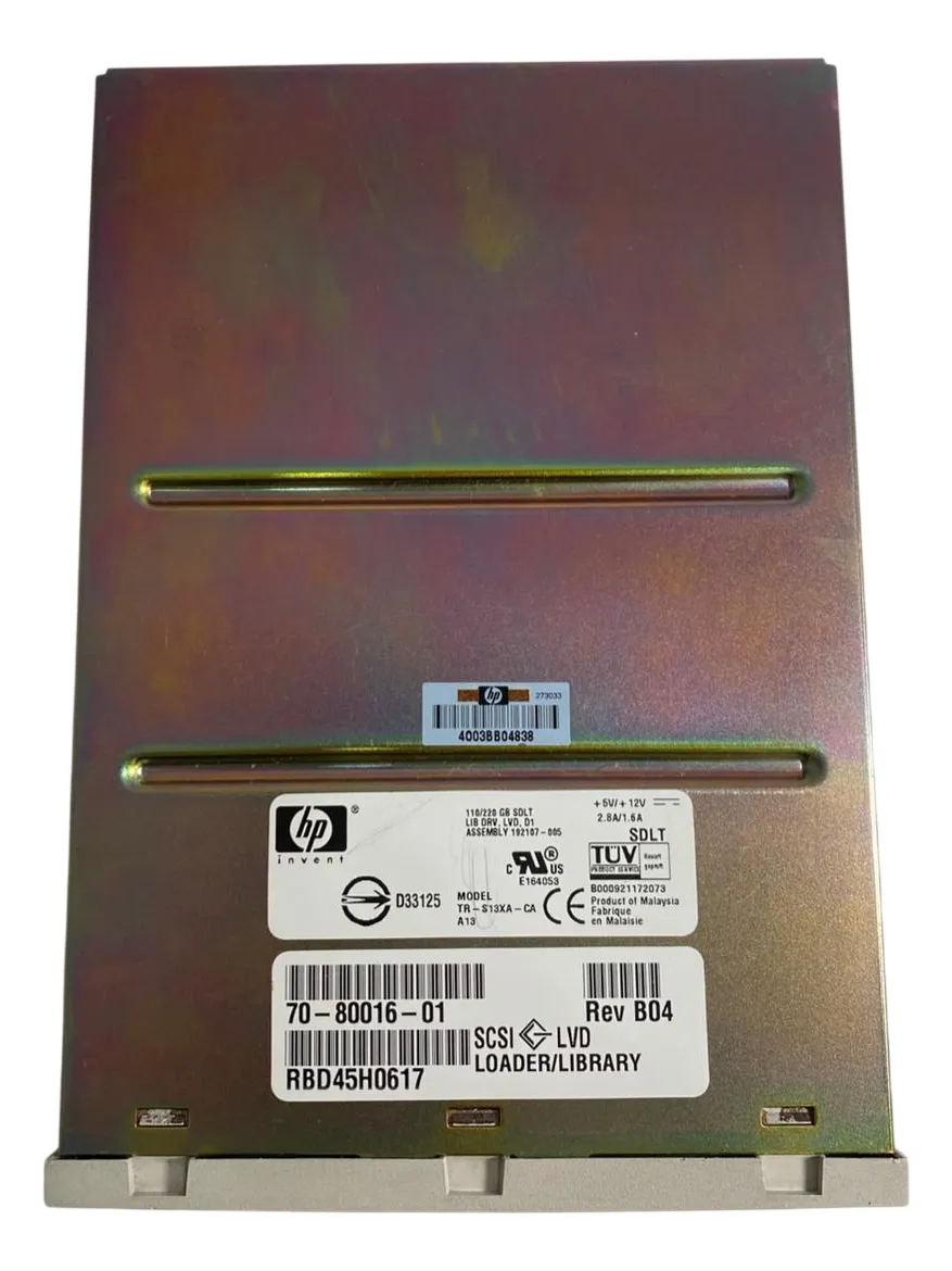 UNIDADE DE FITA HP 110/220GB SCSI 70-80016-01 TR-S13XA-EF - Imagem 4