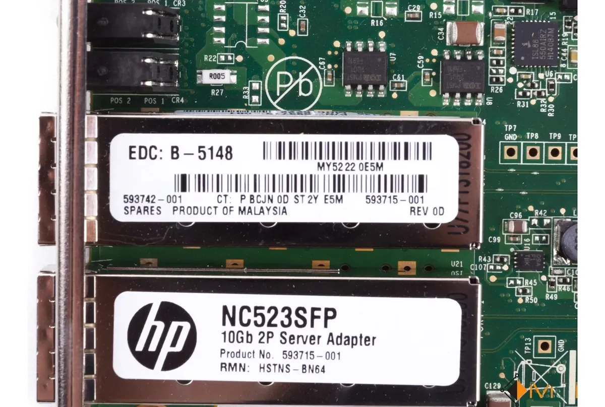Placa de Rede HP NC523SFP QLE3242 10GB SFP+ 2-Port 593742-001 593717-B21 - Imagem 5