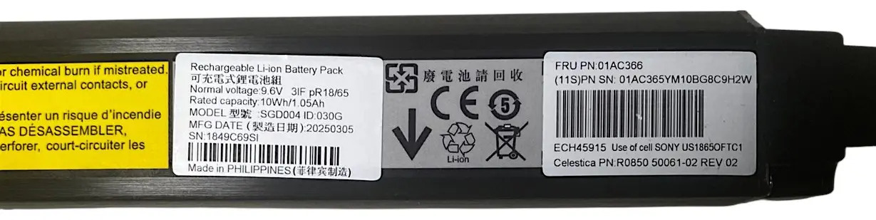 BATERIA IBM V3700 V5010 V5020 V5030 GEN2 01AC366 01AC365 - Imagem 6
