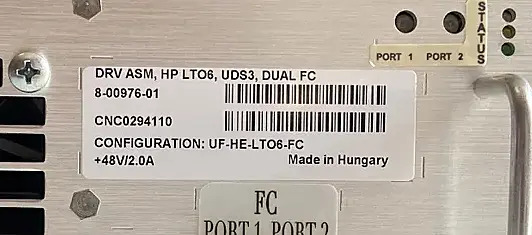 UNIDADE DE FITA LTO-6 HP UDS3 DUAL FC DRIVE 8-00976-01 - Imagem 5