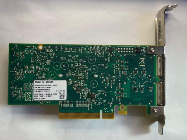Placa de Rede Mellanox ConnectX-3 10GB QSFP 2-Port MCX354A 050-0050-02 - Imagem 2