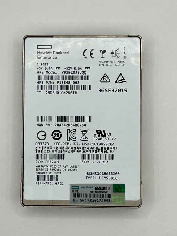 SSD HP 1.92TB 2,5 12GB SAS P20834-001 P19905-B21