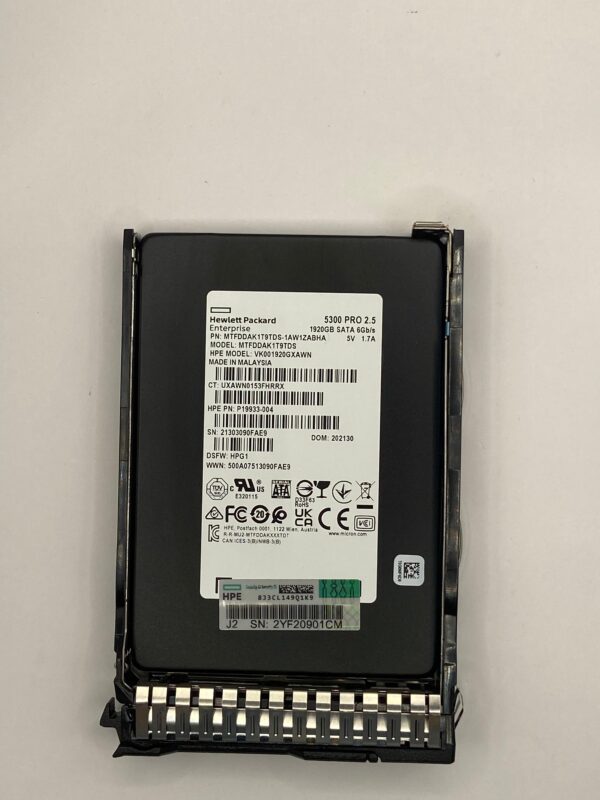 SSD HP 1.92TB 2,5 SATA 6GB P19941-B21 P21083-001