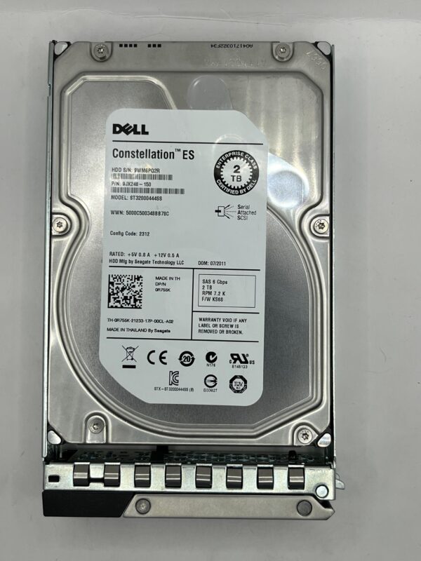 HD DELL 2TB 7.2K 3,5 SAS 6GB 0R755K R755K