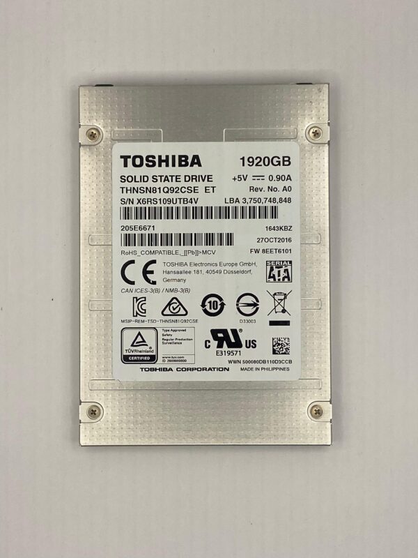 SSD TOSHIBA 1.92TB 6GB 2.5 SATA THNSN81Q92CSE
