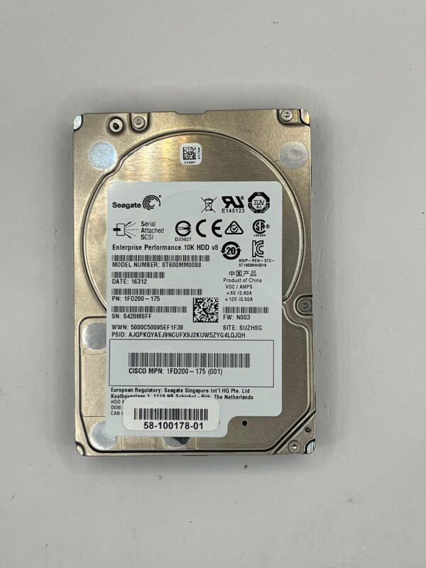 HD CISCO 600GB 10K 2,5 SAS 12GB UCS-HD600G10K12G 58-100178-01 SEM GAVETA