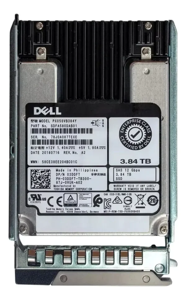 SSD DELL 3.84TB 2,5 SAS 12GB 3DDFT 03DDFT