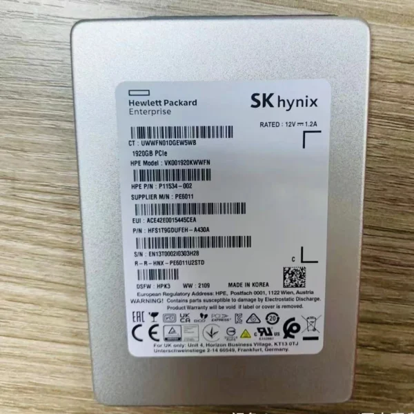 SSD HP SKhynix PE6011 1.92TB 2,5 U.2 NVMe VK001920KWWFN P11534-002