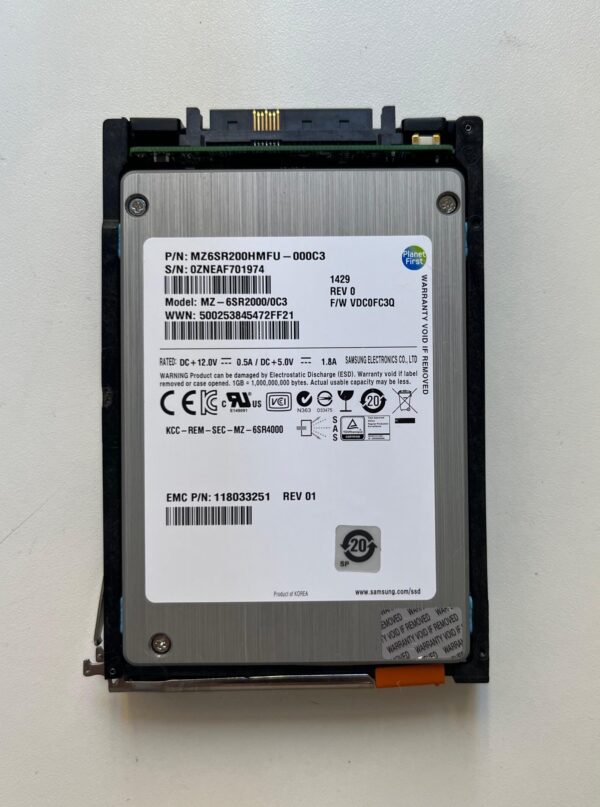SSD EMC 200GB 2,5 SAS 6GBPs 005050502 118033251