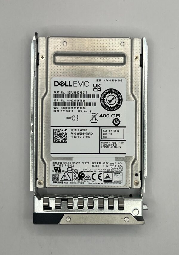SSD DELL 400GB 2,5 SAS 12GB 0VW3D6 VW3D6 KPM6XMUG400G