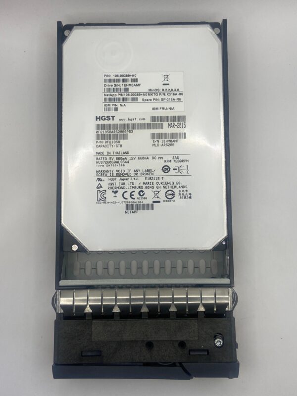 Hd Netapp 6tb 7.2k Sas 12gb 3.5 108-00389+a0 X316a-r6