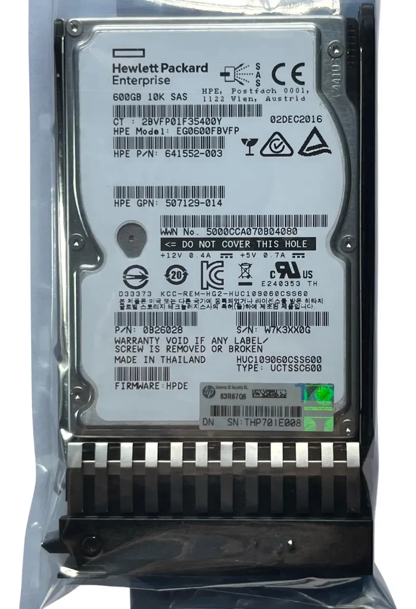 HD HP MSA 600GB 10K 2.5 SAS 12GBPs 730702-001 C8S58A NOVO - Imagem 3