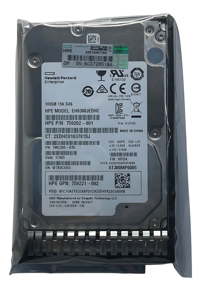 HD HP 300GB 15K 2,5 SAS 12GB 759546-001 748385-001 759208-B21 - Imagem 2
