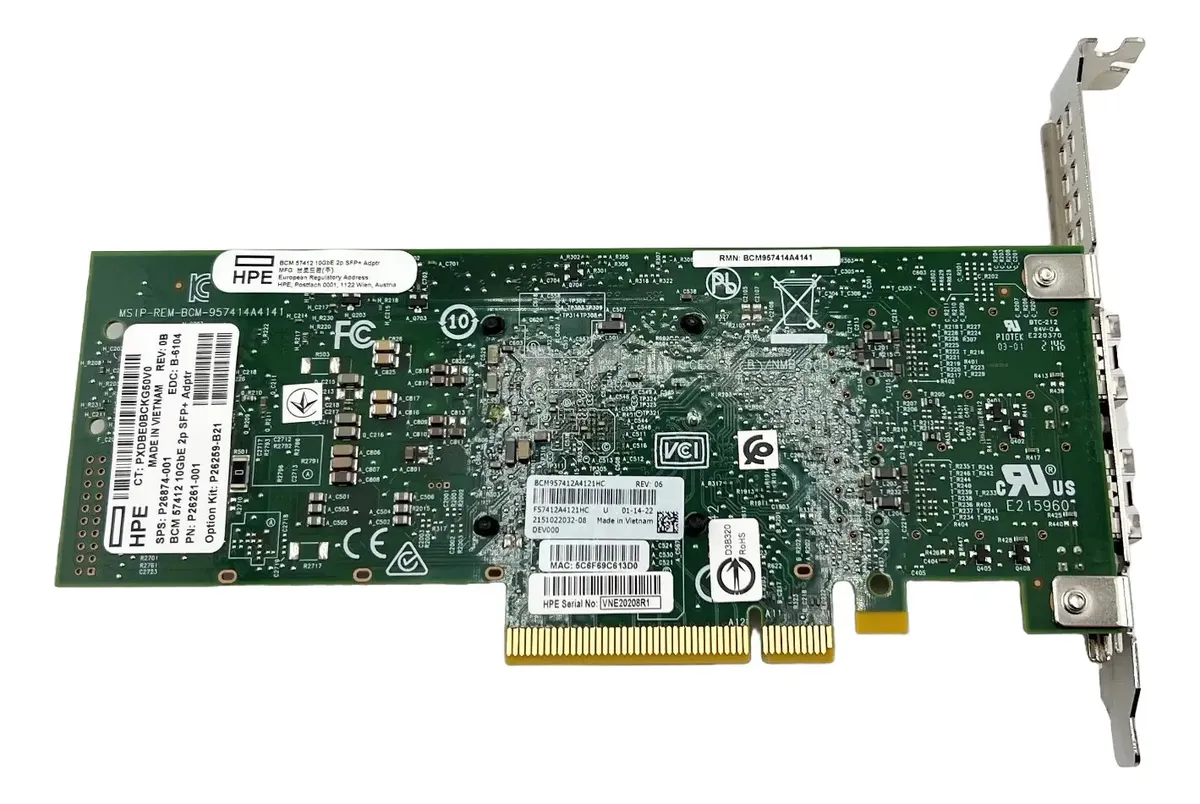 Placa de Rede HP 57412 10GB SFP+ 2-Port P26874-001 - Imagem 3