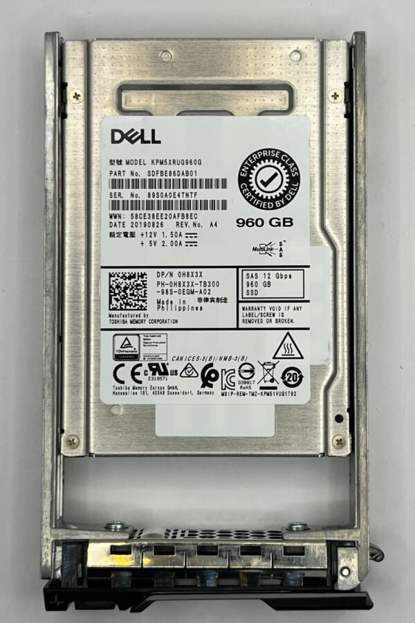 Ssd Dell 960gb 2,5 Sas 12gb 0H8X3X H8X3X KPM5XRUG960G