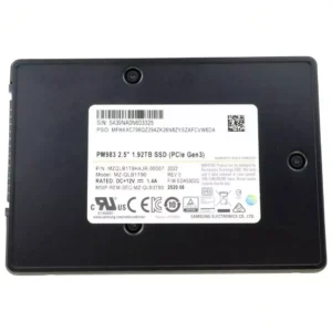SSD Samsung 1.92TB U.2 PCIe 3.0 2,5 MZ-QLB1T90 MZ-QLW1T90