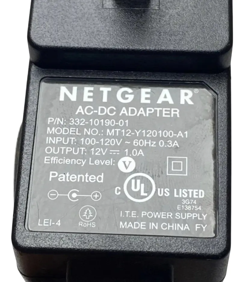 Fonte Netgear 12V AC-DC 1A 332-10190-01 MT12-Y120100-A1 - Imagem 3