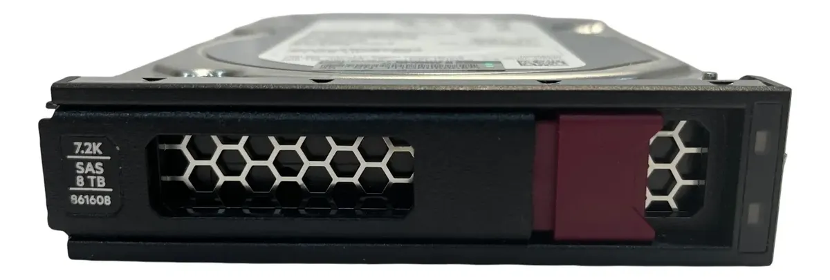 HD HP 8TB 3,5 7.2K SAS 12GB 861608-001 861592-B21 seminovo - Imagem 2