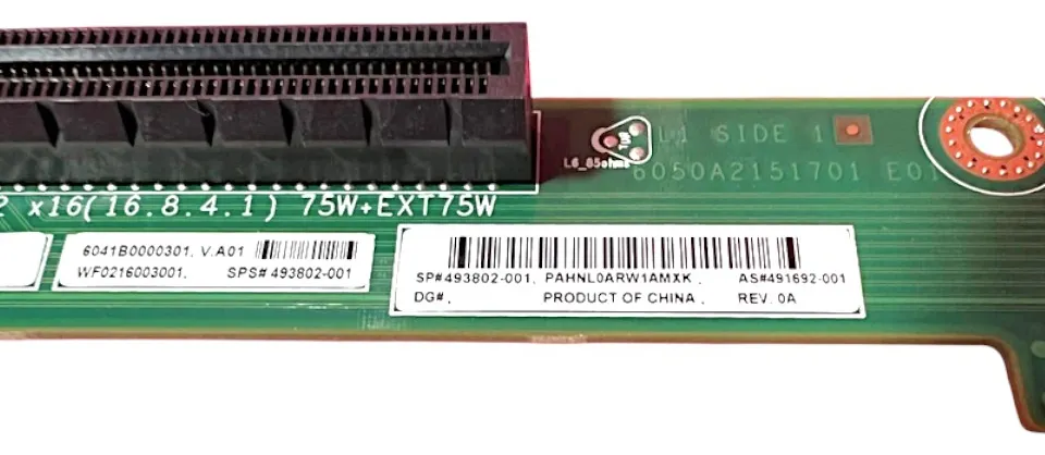 Riser Card HP DL360 G6 G7 x16 491692-001 493802-001 - Imagem 4