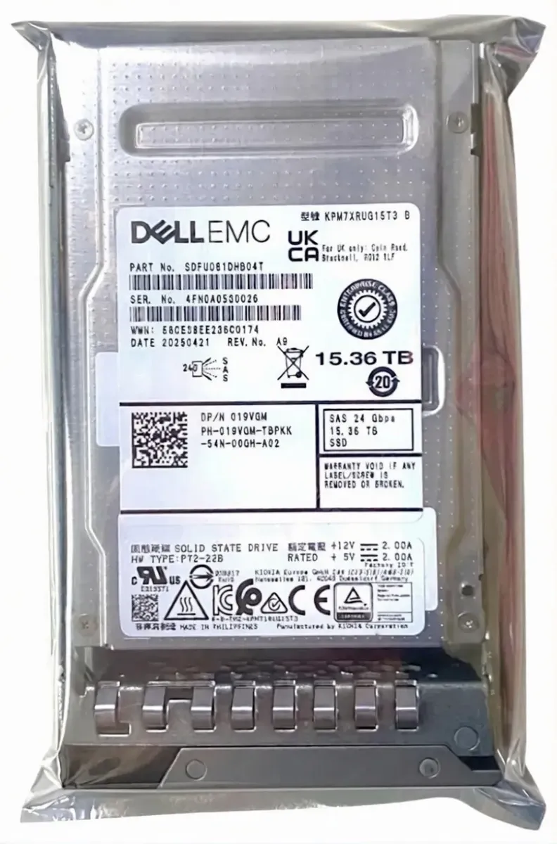 SSD DELL 15.36TB 2,5 SAS 24GBps 019VGM 19VGM - Imagem 2