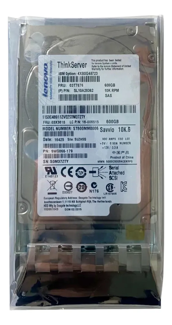 HD LENOVO 600GB 2,5 10K SAS 6GB 03T7876 4XB0G45723 seminovo - Imagem 3