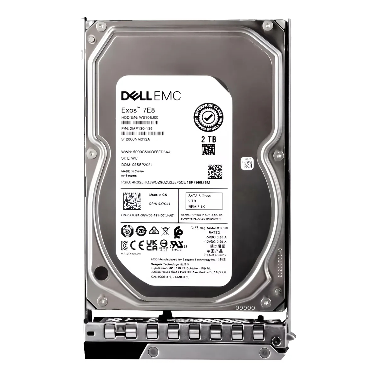HD DELL 2TB 7.2K 3,5 SATA 6GBPs 00Y4CD 0Y4CD 0X7C91 X7C91 - Imagem 2