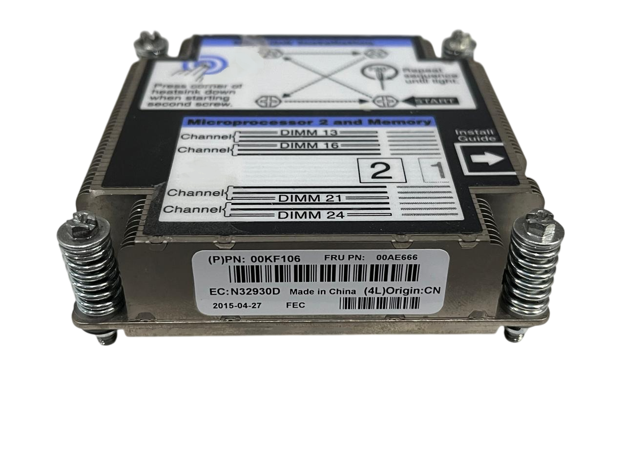 Dissipador Frontal IBM CPU 2 Flex System X240 M5 00AE666 00KF106 - Imagem 2
