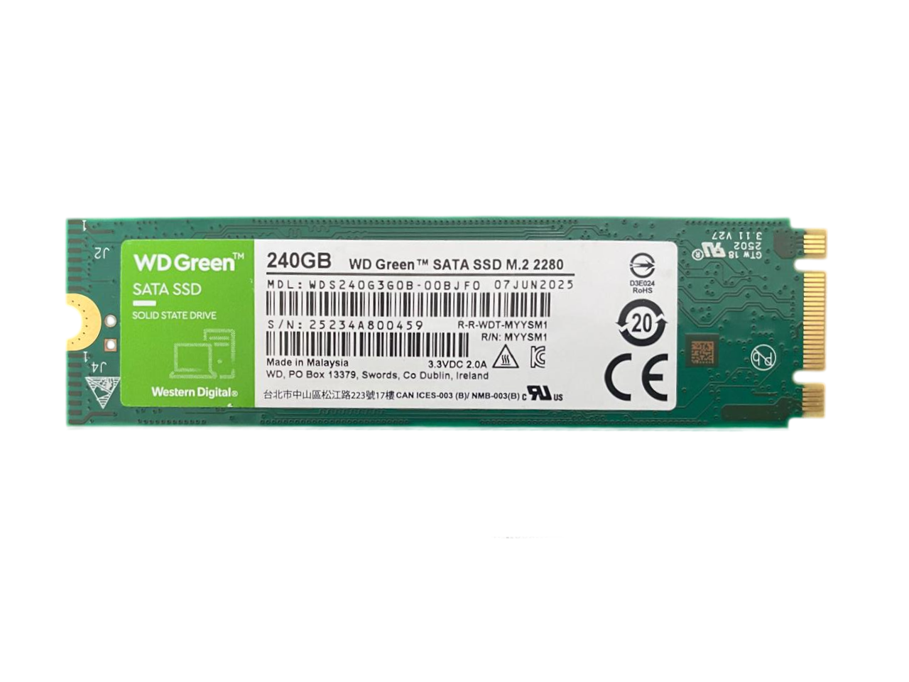 SSD WD Green 240GB M.2 SATA 6GB 2280 WDS240G3G0B - Imagem 2
