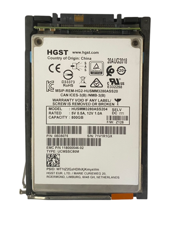 SSD EMC 800GB 2,5 SAS 12GBPs 005052256 - pecasdatacenter.com.br