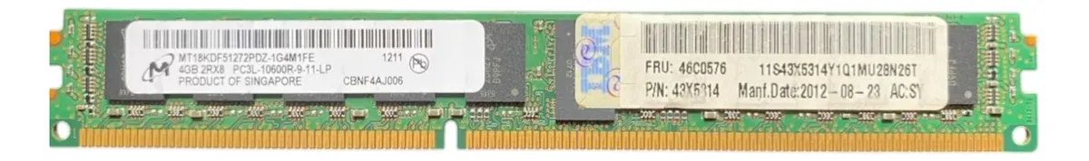 Memória Cache IBM Blade HS 4GB 2Rx8 DDR3-1333 VLP RDIMM 46C0576 - Imagem 3
