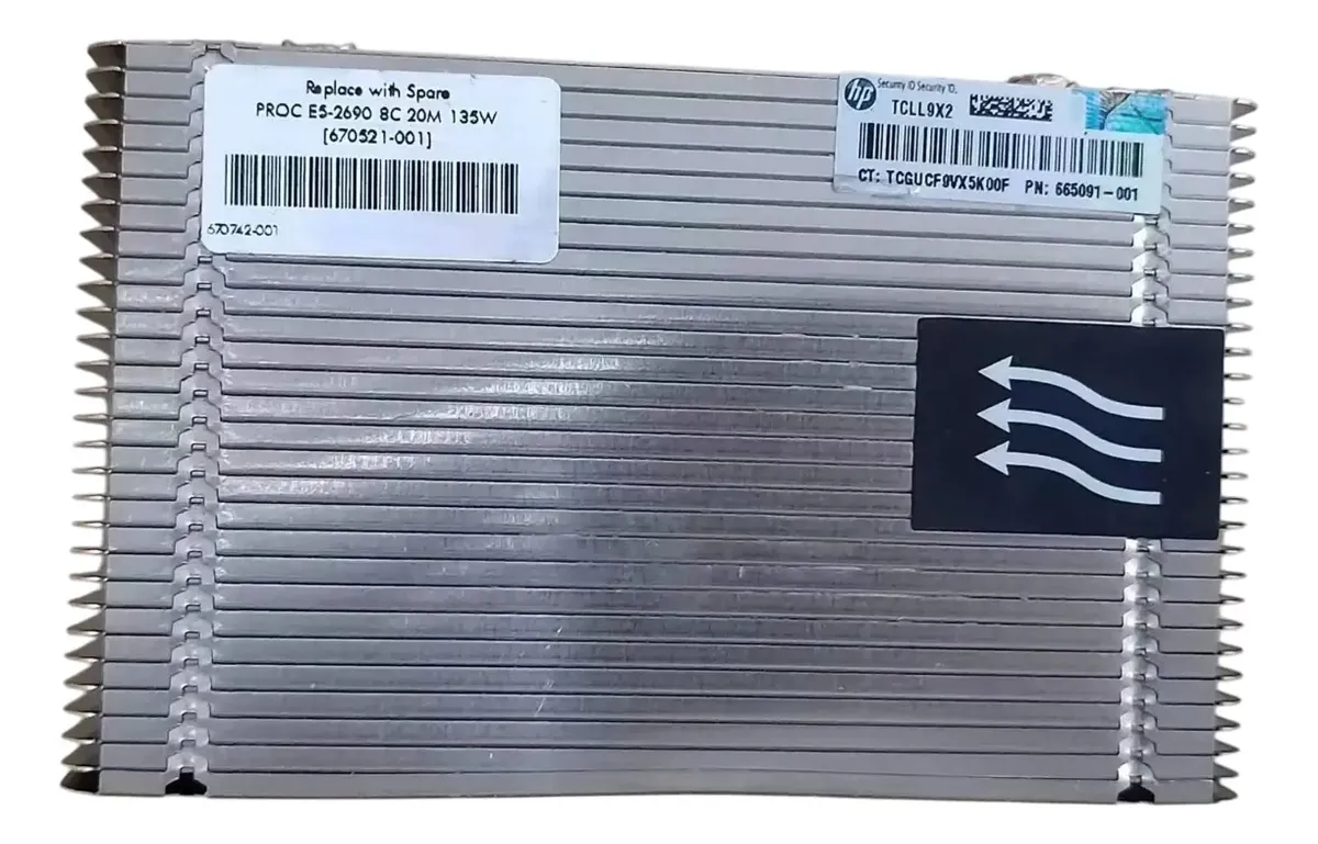 Dissipador HP DL380P G8 662522-001 654592-001 665091-001 - Imagem 2