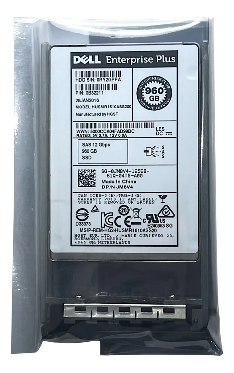 SSD DELL 960GB 2,5 SAS 12GB Compellent 0JM8V4 JM8V4 - Imagem 4