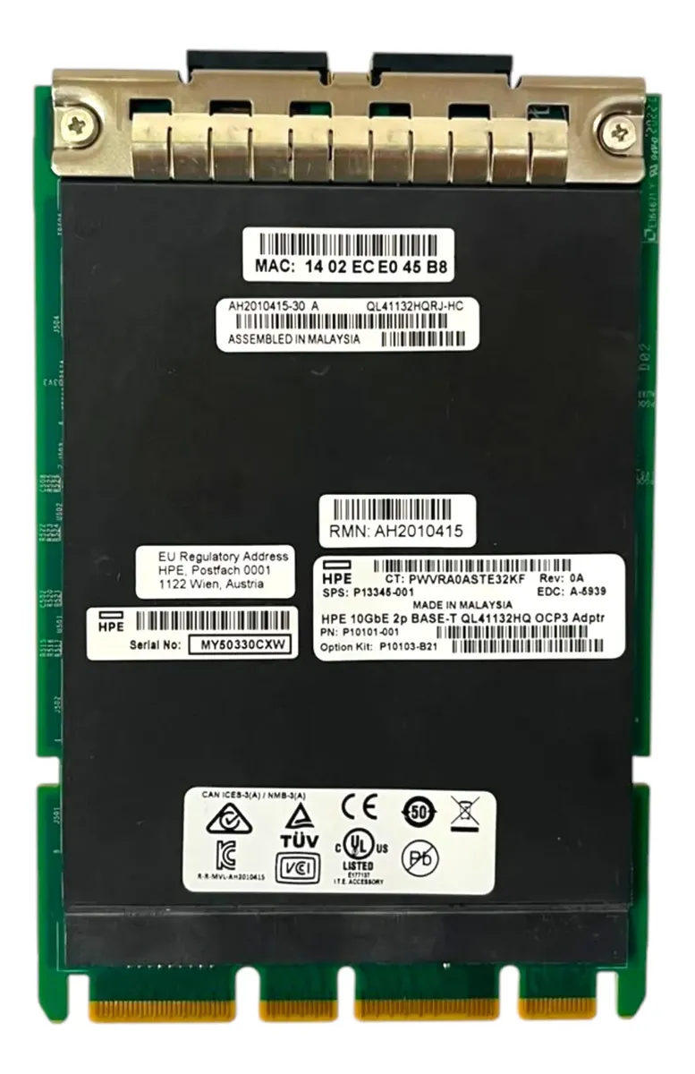 Placa de Rede HP Marvell QL41132HQRJ 10GB RJ45 2-Port OCP3 P10101-001 - Imagem 5