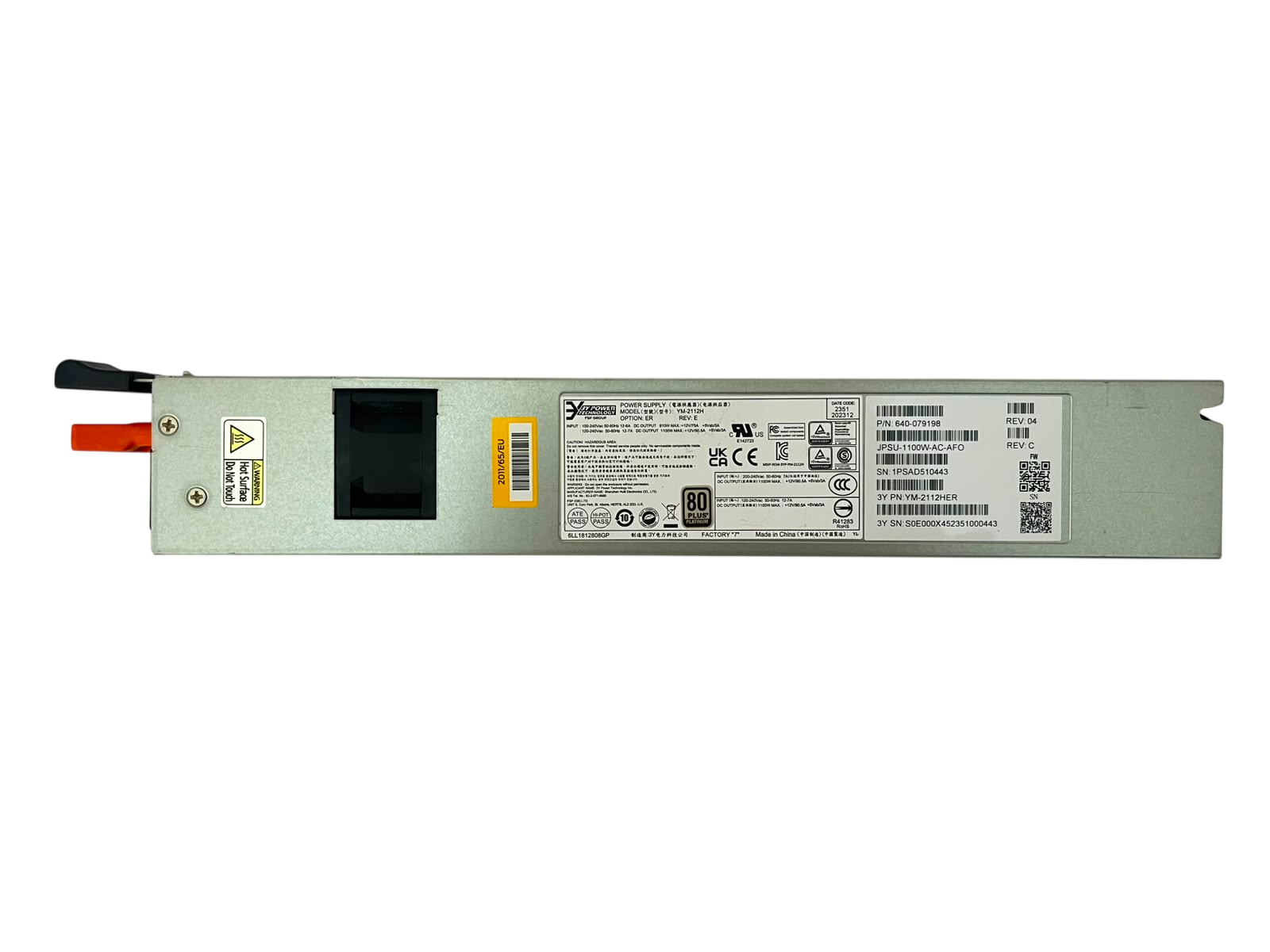 Fonte Switch Juniper 1100W AC QFX5210 JPSU-1100W-AC-AFO 640-079198 - Imagem 2