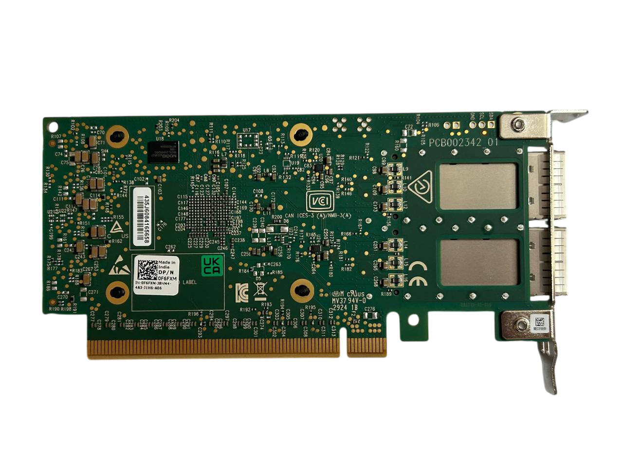 Placa de Rede Dell QSFP56 NVIDIA 100GB SPF+ 2-Port 0F6FXM F6FXM - Imagem 2