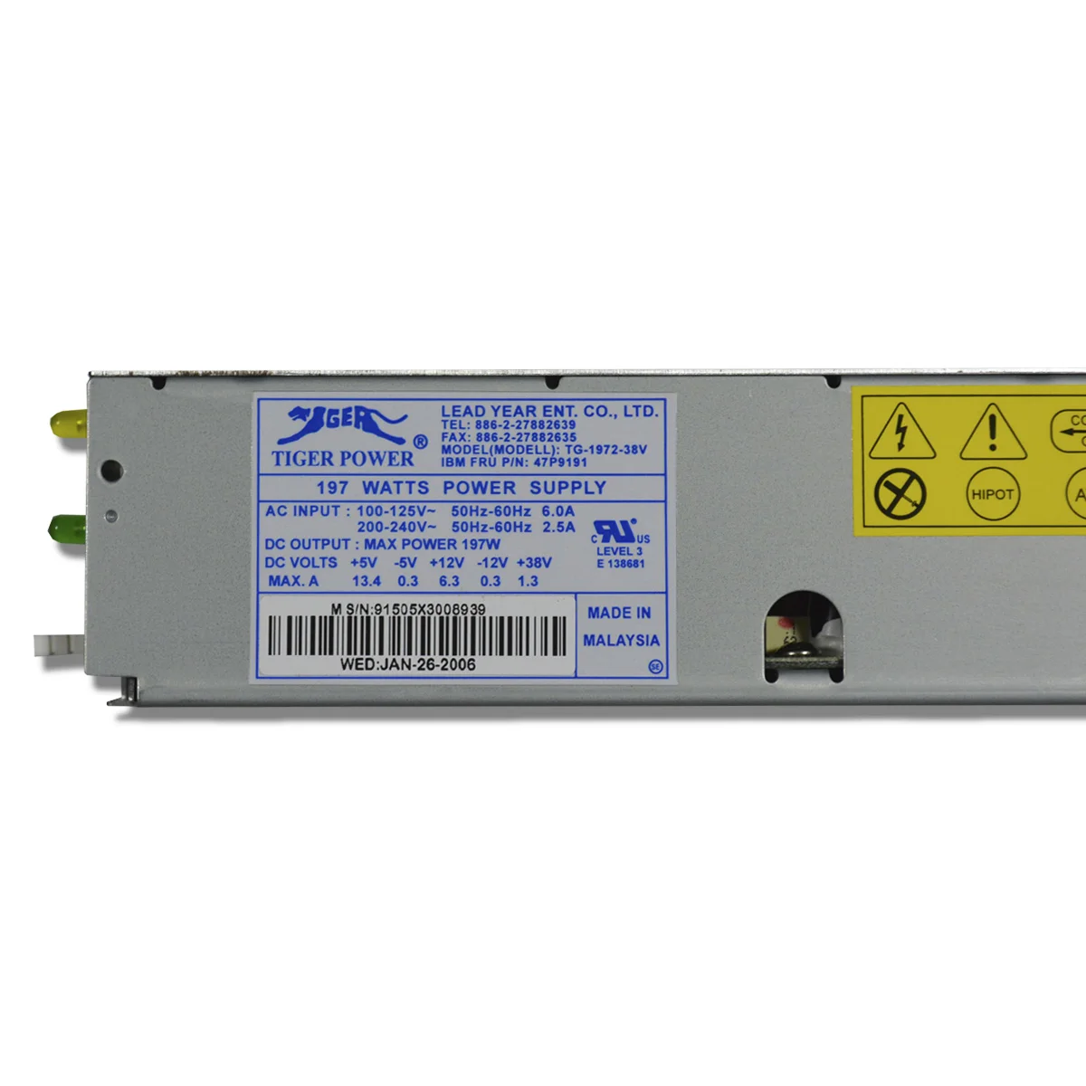 Fonte IBM Tipo 4694 197W 47P9191 - Imagem 2